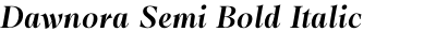 Dawnora Semi Bold Italic